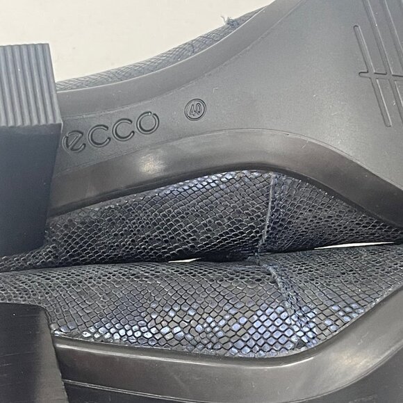 Ecco Shape 55 Plateau Stack Shootie Leather Pump Slip On Shoe Womens 40 US 9-9.5 - Picture 7 of 9